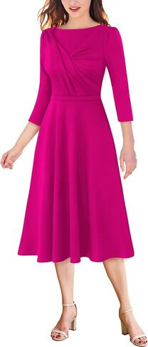 VFSHOW Womens 2024 Business Office Work Professional Elegant Slim Midi A-line Fit and Flare Dress in Saudi Arabia