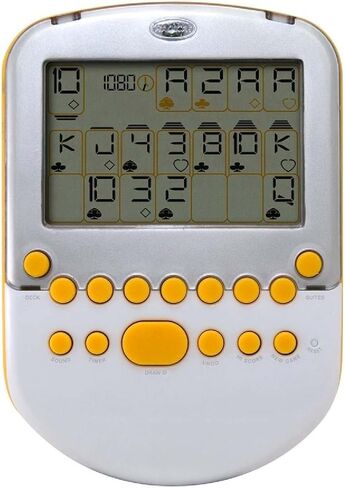 Mattel Big Screen Solitaire - أبيض/فضي مع لمسات صفراء in Saudi Arabia