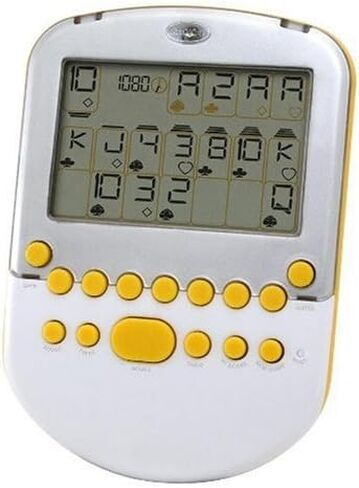 Mattel Big Screen Solitaire - أبيض/فضي مع لمسات صفراء in Saudi Arabia