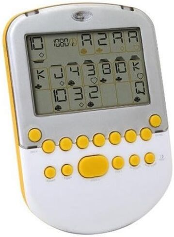Mattel Big Screen Solitaire - أبيض/فضي مع لمسات صفراء in Saudi Arabia