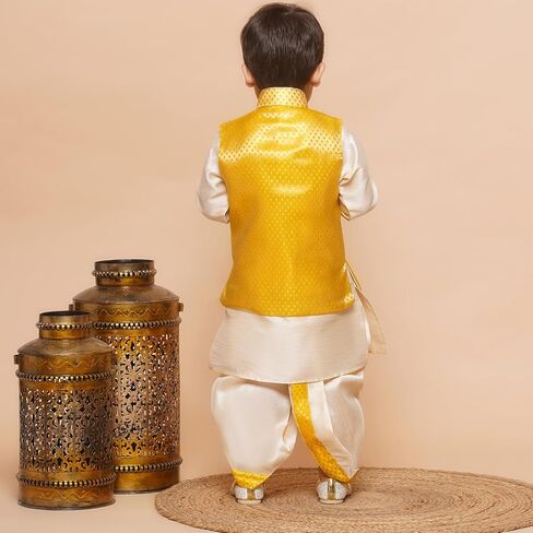 AJ DEZINES Kids Printed Kurta Dhoti Set for Boys Indian Traditional Party Wear Bollywood Style Wedding Dress || Diwali Outfit in Kuwait