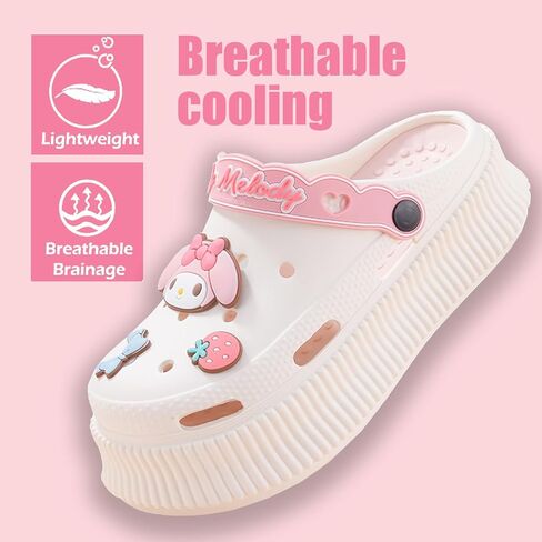 Kawaii Cartoon Slippers for Women - Cute Anti-Slip Cloud Slides, Soft and Comfy Indoor/Outdoor Garden Clogs, Adorable Sandals for Girls Women Birthday Gifts in Saudi Arabia
