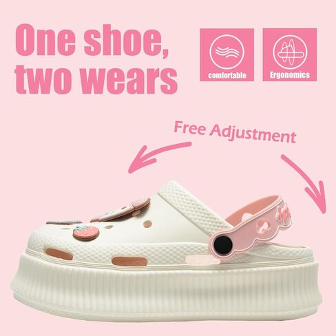 Kawaii Cartoon Slippers for Women - Cute Anti-Slip Cloud Slides, Soft and Comfy Indoor/Outdoor Garden Clogs, Adorable Sandals for Girls Women Birthday Gifts in Saudi Arabia