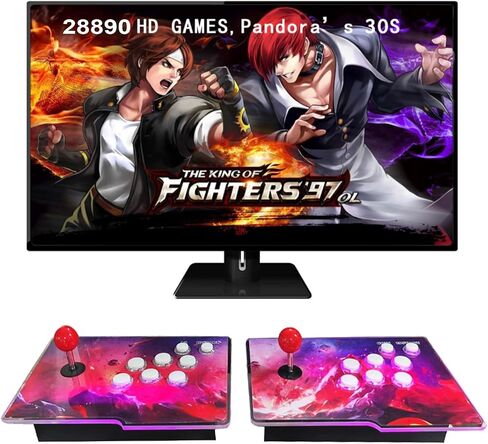 【28890 Games in 1】 3D Pandora's Box Console, Separate 2 in 1 Classic Arcade Game Console, Support PC, Projector, TV, 4 Players, 1280X720 Full HD,Search/Hide/Save/Load/Pause Games, Favorite List in Saudi Arabia