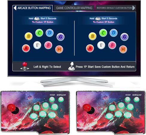 【28890 Games in 1】 3D Pandora's Box Console, Separate 2 in 1 Classic Arcade Game Console, Support PC, Projector, TV, 4 Players, 1280X720 Full HD,Search/Hide/Save/Load/Pause Games, Favorite List in Saudi Arabia