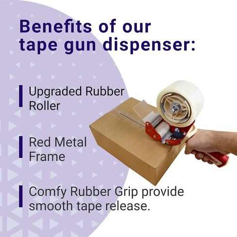 IDL Packaging T235 Heavy Duty Tape Gun Dispenser for 2" Tapes, Strong Metal Construction, Safe and Durable Blade, Rubber Roller and Handle in Saudi Arabia