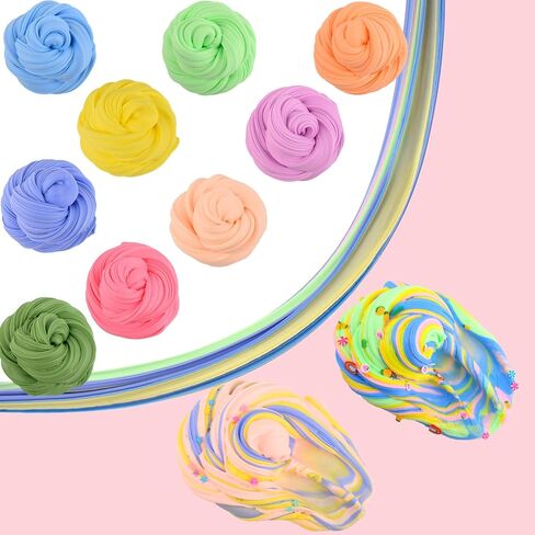 64 Pieces Mini Slime kit,Butter Slime Party Favors, Slime Bulk Toy for Classroom Prizes, Christmas Stocking Stuffers, Goodie Bag Stuffers for Kids Boys Girls, Ideal Birthday Easter Filling Gifts in Kuwait