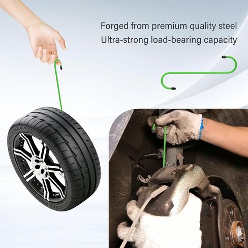 2PCS Brake Caliper Hangers,Brake Caliper Tool/Brake Caliper Compression Tool for Changing Brake Pads,Braking,Universal Automotive Tools Brake Caliper Hooks with Rubber Caps (2, Green) in Saudi Arabia