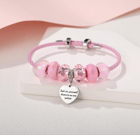 أساور اقتباسات ملهمة من تايلور، مستوحاة من هدايا تايلور للمعجبين، سوار من الخرز الوردي، هدايا عيد ميلاد للنساء in Kuwait