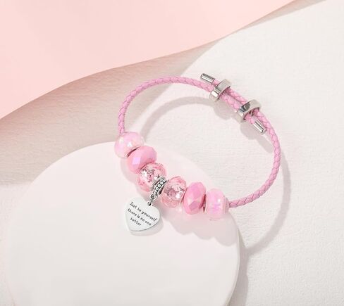 أساور اقتباسات ملهمة من تايلور، مستوحاة من هدايا تايلور للمعجبين، سوار من الخرز الوردي، هدايا عيد ميلاد للنساء in Kuwait