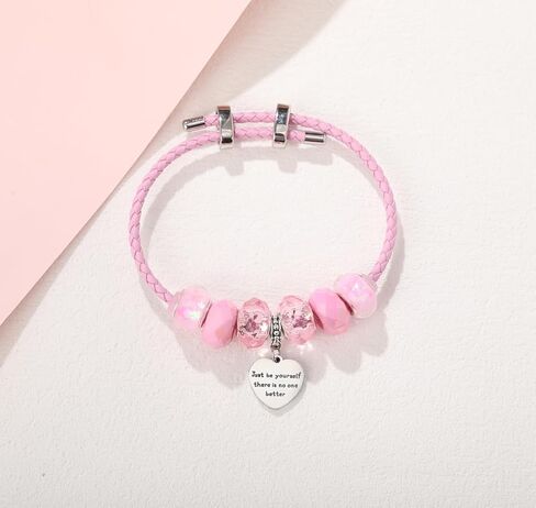 أساور اقتباسات ملهمة من تايلور، مستوحاة من هدايا تايلور للمعجبين، سوار من الخرز الوردي، هدايا عيد ميلاد للنساء in Kuwait