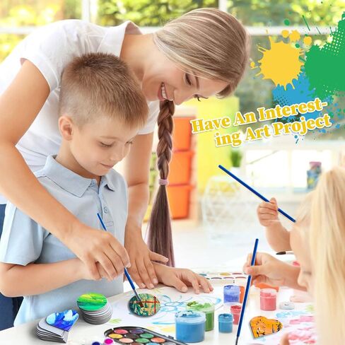 74 قطعة من لوحات القماش المغناطيسية المغناطيسية الصغيرة لوحات قماشية مغناطيسية فارغة لخزانة الثلاجة والدهانات الفنية والحرف اليدوية (قلب، شكل دائري) in Kuwait