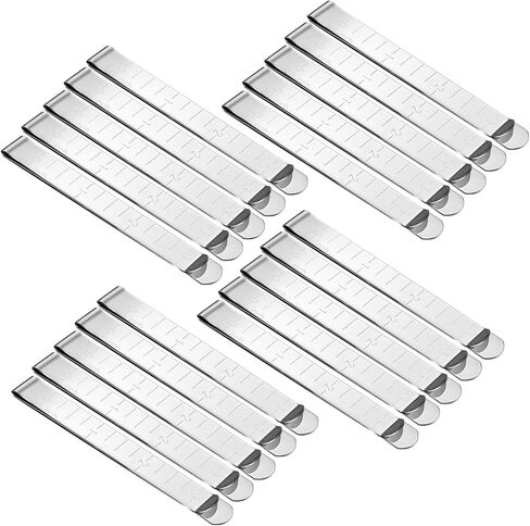 Sewing Clips with Scale Stainless Steel Hemming Clips Sewing Clips for Fabric and Quilting 3 Inches Measurement Ruler Sewing Supplies Pinning and Marking Accessories (20 Pcs) in Saudi Arabia