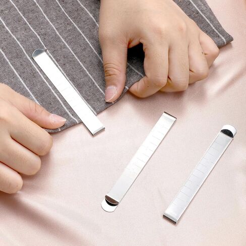 Sewing Clips with Scale Stainless Steel Hemming Clips Sewing Clips for Fabric and Quilting 3 Inches Measurement Ruler Sewing Supplies Pinning and Marking Accessories (20 Pcs) in Saudi Arabia