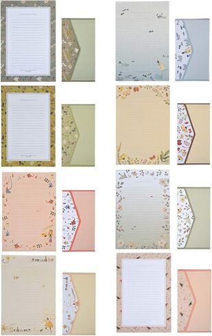 48 Sheets Vintage Stationery Writing Paper Letter Wrinting Paper,A4 Old Age Printer Paper,Vintage Decorative Craft Paper,Retro Painted Border Letterhead,Double-Sided (Vintage 48) in Saudi Arabia