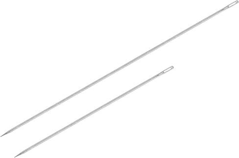 HARFINGTON 2PCS 6in, 12in Upholstery Needle Large Eye Extra Long Stitching Needles Straight Hand Needles Easy to Thread for Home Hand Leather Tapestry Embroidery Tufting Webbing Carpet in Saudi Arabia
