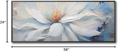 Blue and Gold Abstract Wall Art for Office. Large Hand-Painted Oil Painting for Living Room. Framed Blue Wall Painting Contemporary for Bedroom Home Decoration Ready to Hand 40x40inches in Kuwait