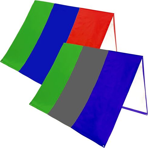 2 Pcs Playground Canopy Swingset Replacement Tarp Roof Waterproof Swing Set Tarp Sunshade UV Protection Cover for Kids Outdoor Playground Playset Accessories, 52 × 90 in in Saudi Arabia