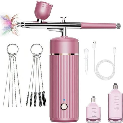 Aepto Airbrush for Nails Cordless Portable Airbrush Kit with Compressor 3 Levels 35 Psi High Pressure Rechargeable Air Brush Machine with 0.3mm Nozzle for Nail Art, Makeup, Painting, Cake Decor in Saudi Arabia