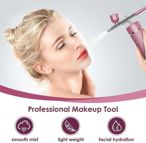 Aepto Airbrush for Nails Cordless Portable Airbrush Kit with Compressor 3 Levels 35 Psi High Pressure Rechargeable Air Brush Machine with 0.3mm Nozzle for Nail Art, Makeup, Painting, Cake Decor in Saudi Arabia