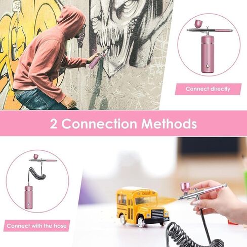Aepto Airbrush for Nails Cordless Portable Airbrush Kit with Compressor 3 Levels 35 Psi High Pressure Rechargeable Air Brush Machine with 0.3mm Nozzle for Nail Art, Makeup, Painting, Cake Decor in Saudi Arabia