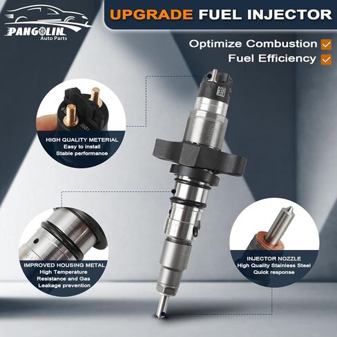 PANGOLIN 0986435503 0445120255 0445120018 Fuel Injector for 2003-2004 Dodge Pick-up Ram Cummins 5.9L Engine Afteramrket Parts in Kuwait