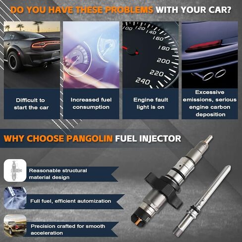 PANGOLIN 0986435503 0445120255 0445120018 Fuel Injector for 2003-2004 Dodge Pick-up Ram Cummins 5.9L Engine Afteramrket Parts in Kuwait