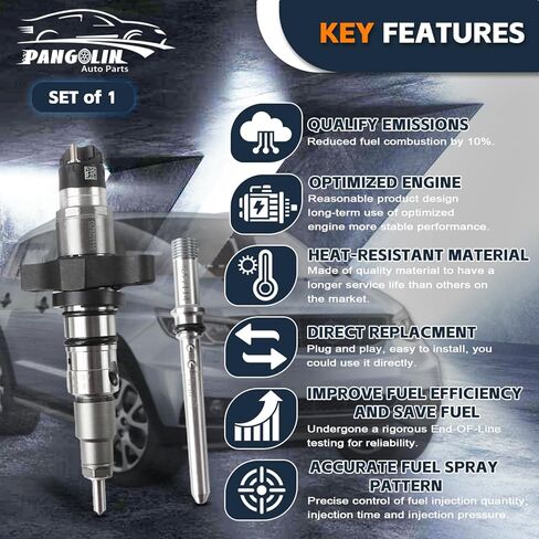 PANGOLIN 0986435503 0445120255 0445120018 Fuel Injector for 2003-2004 Dodge Pick-up Ram Cummins 5.9L Engine Afteramrket Parts in Kuwait