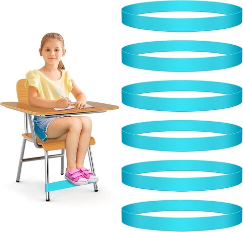 6 Pack Chair Bands for Kids with Fidgety Feet, ADHD Tools for Kids, ROOKEA Sensory Room Must Haves for Adhd Kids Fidget Chair Bands Autism Classroom Must Haves ADHD Tools for Classroom Home Chairs in Kuwait