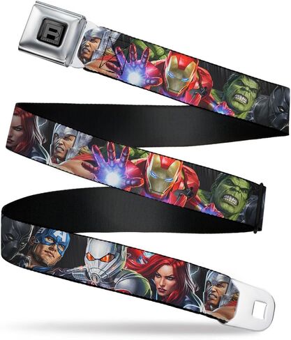 Buckle-Down Seatbelt Belt - 7-Vivid Avengers Action Poses - 1.5" Wide - 32-52 Inches in Length in Saudi Arabia