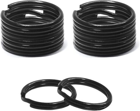 Waziaqoc 50PCS Split Rings, 15mm/0.59 Inch Round Ring Key Chain Rings Small Jump Rings for Hanging Keys DIY Crafts, Black in Kuwait