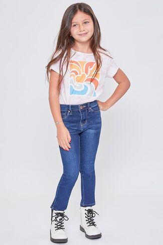 YMI Toddler Girl Adjustable Waistband Snap Button Closure Skinny Jean, Midnight Sky Blue, Size 6X in Saudi Arabia