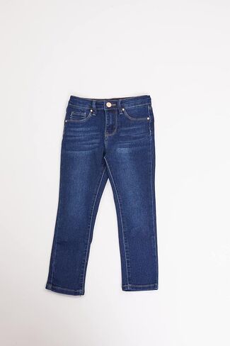 YMI Toddler Girl Adjustable Waistband Snap Button Closure Skinny Jean, Midnight Sky Blue, Size 6X in Saudi Arabia