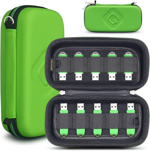 USB Flash Drives Case Organizer Fits 20 Thumb Drives USB Sticks Holder Hard Shell Storage Case Portable Box Travel Carrying Pouch in Kuwait