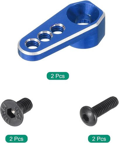 MECCANIXITY Aluminum Alloy 1/18 25T Steering Servo Arm Horn Red for DIY RC Car/Boat/Airplane Boat Accessories 2 Pcs in Saudi Arabia