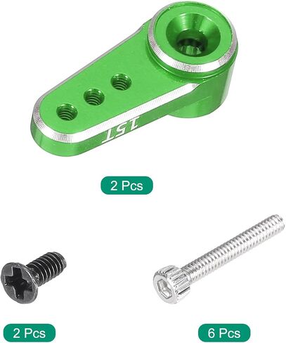 MECCANIXITY سبائك الألومنيوم 15T توجيه سيرفو الذراع القرن الأسود DIY بها بنفسك RC سيارة/قارب/طائرة اكسسوارات للقوارب 2 قطعة in Saudi Arabia