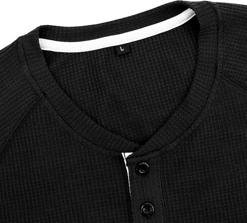 Men's Henley Shirts Fashion Long Sleeve Lightweight Button T Shirts in Saudi Arabia