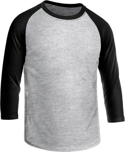 Men's Women's Casual Raglan 3/4 Long Sleeve Sports Baseball T Shirts in Saudi Arabia