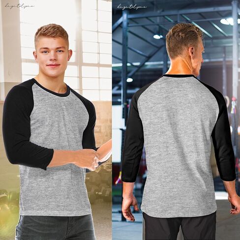 Men's Women's Casual Raglan 3/4 Long Sleeve Sports Baseball T Shirts in Saudi Arabia
