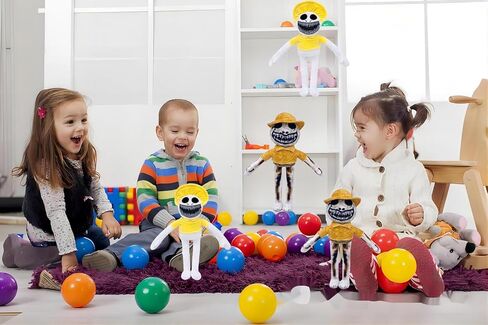 4 قطع من ألعاب أنيمز القطيفة، دمية أنمي لطيفة لعبة رعب من القطيفة الناعمة المحشوة على شكل حيوانات هدية للأطفال ومحبي الألعاب in Kuwait