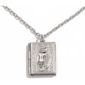 Photo Book Locket Necklace for Women Charm Choker Pendants that Holds Pictures Memorial Jewelry in Kuwait