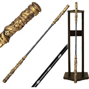 67-Inch Handcrafted Retractable Metal Wu Staff Kong -Inspired Gold-Banded Staff, Durable Alloy, Perfect for Fans and Collectors, Black Game Myth, Jin Cosplay Gu Fans Bang