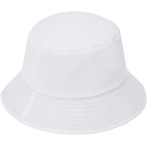 Classic Bucket Hat - Unisex 100% Cotton Sun Hat for Women Men Golf Fishing Cap, Foldable Travel Beach Sun Hat