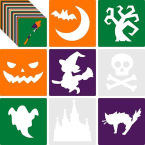 24 Pieces Fall Stencils for Kids 8 Inches Thanksgiving Day Drawing Stencils Chalk Stencils Large Washable Reusable Template for Kids Toddlers Painting on Wood Walls Fabrics Window