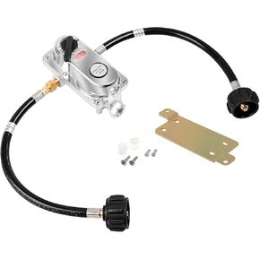 Roastove RV Propane Regulator for Dual Tanks, 2 Stage Auto Changeover LP Regulator with 2PCS 12 Inch Pigtails for RV Trailers Camper, Vans/Trailers Primary Cylinder…