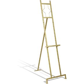 ARTASY 57" H-Frame Gold Easel Stand for Wedding Signs, Posters, Portable Artist Easel for Painting Canvas, Display Easel for Home and Office