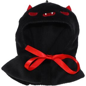 niannyyhouse 10cm Plush Doll Clothes Halloween Demon Cloak Black Shawl Doll Accessories Dress Up