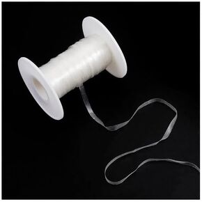 NICENEEDED 32 Yards Clear Elastic Strap, Stretchy Bikini Bra Transparent Strap, 4mm Width Invisible Bra Shoulder Strap for Lingerie Dance Bra Swimwear Cloth Sewing Project