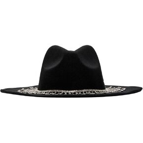 STEVE MADDEN Women's Shine Cowboy HAT, Black