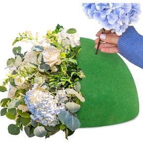Max Shape Floral Foam Half Ball 7.48" for Floral Arrangements, Round Floral Foam Half Balls Green, Wet Floral Foam for Artificial Flowers (1, 7.48')